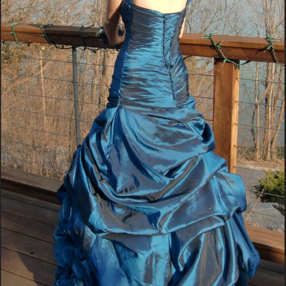 Formal Blue Ball Gown - Picture 2 of 4